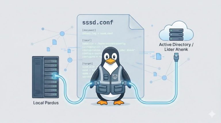 Pardus sistemlerinde sssd.conf dosyası yapılandırma ve Lider Ahenk entegrasyonu rehberi.